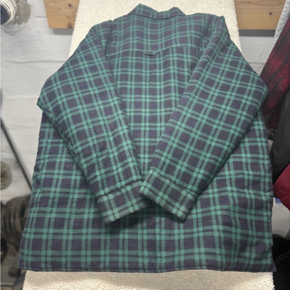 Premier International for men Green&dk purp Plaid Men's insulated flannel Jacket - Picture 6 of 6